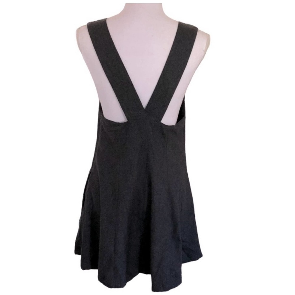 Free People Size 4 Gemma’s Favorite V Neck Mini Dress in Charcoal - Picture 4 of 5